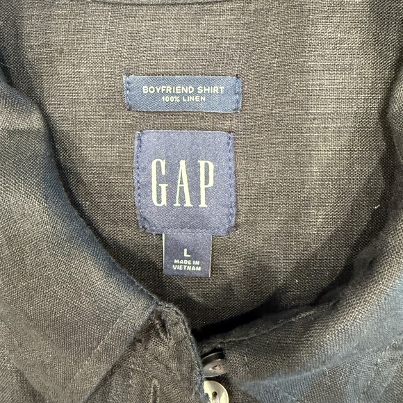 GAP Black Button Down Shirt Lightweight Casual - Picture 3 of 7